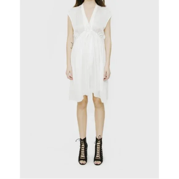 blue dress for baby girl Alexander wang Asymmetrical Draped Cutout Back Dress In Black Acetate main image 0